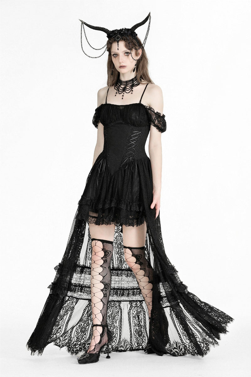 Gothic noble romantic lace hi-low dress. DW950 DARK IN LOVE Gothic noble romantic lace hi-low dress. DW950 DARK IN LOVE