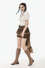 Load image into Gallery viewer, Vintage-Inspired Cotton-Linen Blouse with Sculpted Mushroom Buttons IW125