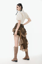 Load image into Gallery viewer, Vintage-Inspired Cotton-Linen Blouse with Sculpted Mushroom Buttons IW125
