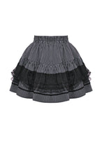 Load image into Gallery viewer, Dark Striped Scholarly Mini Skirt KW366