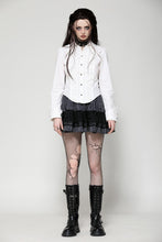 Load image into Gallery viewer, Dark Striped Scholarly Mini Skirt KW366