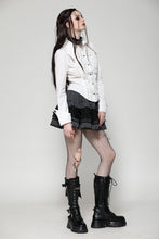 Load image into Gallery viewer, Dark Striped Scholarly Mini Skirt KW366