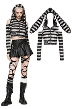 Load image into Gallery viewer, Prison Bunny Striped Crop Top TW558