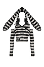 Load image into Gallery viewer, Prison Bunny Striped Crop Top TW558