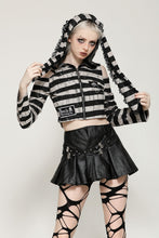 Load image into Gallery viewer, Prison Bunny Striped Crop Top TW558