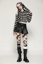 Load image into Gallery viewer, Prison Bunny Striped Crop Top TW558