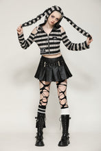 Load image into Gallery viewer, Prison Bunny Striped Crop Top TW558