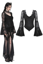 Load image into Gallery viewer, Gothic Romantic Lace Patchwork Bell-Sleeve Layered Cuff Top TW607