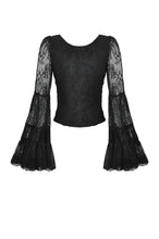 Load image into Gallery viewer, Gothic Romantic Lace Patchwork Bell-Sleeve Layered Cuff Top TW607
