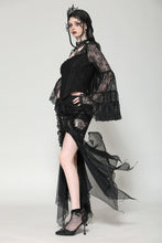 Load image into Gallery viewer, Gothic Romantic Lace Patchwork Bell-Sleeve Layered Cuff Top TW607