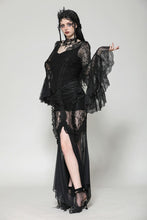 Load image into Gallery viewer, Gothic Romantic Lace Patchwork Bell-Sleeve Layered Cuff Top TW607