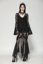 Load image into Gallery viewer, Gothic Romantic Lace Patchwork Bell-Sleeve Layered Cuff Top TW607