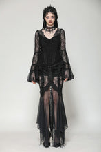 Load image into Gallery viewer, Gothic Romantic Lace Patchwork Bell-Sleeve Layered Cuff Top TW607