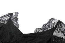 Load image into Gallery viewer, Gothic Romantic Lace Patchwork Bell-Sleeve Layered Cuff Top TW607