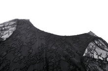 Load image into Gallery viewer, Gothic Romantic Lace Patchwork Bell-Sleeve Layered Cuff Top TW607
