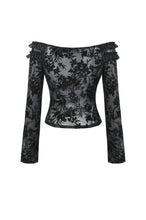 Load image into Gallery viewer, Gothic Sexy Off-Shoulder Velvet Lace Top TW611