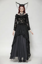 Load image into Gallery viewer, Gothic Sexy Off-Shoulder Velvet Lace Top TW611
