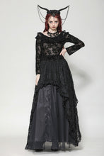 Load image into Gallery viewer, Gothic Sexy Off-Shoulder Velvet Lace Top TW611