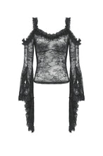 Load image into Gallery viewer, Gothic Romantic Lace Flare Sleeve Top TW623