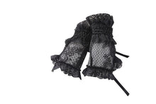 Load image into Gallery viewer, Black lolita lace gloves AGL005