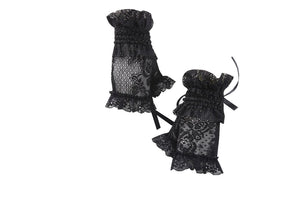 Black lolita lace gloves AGL005