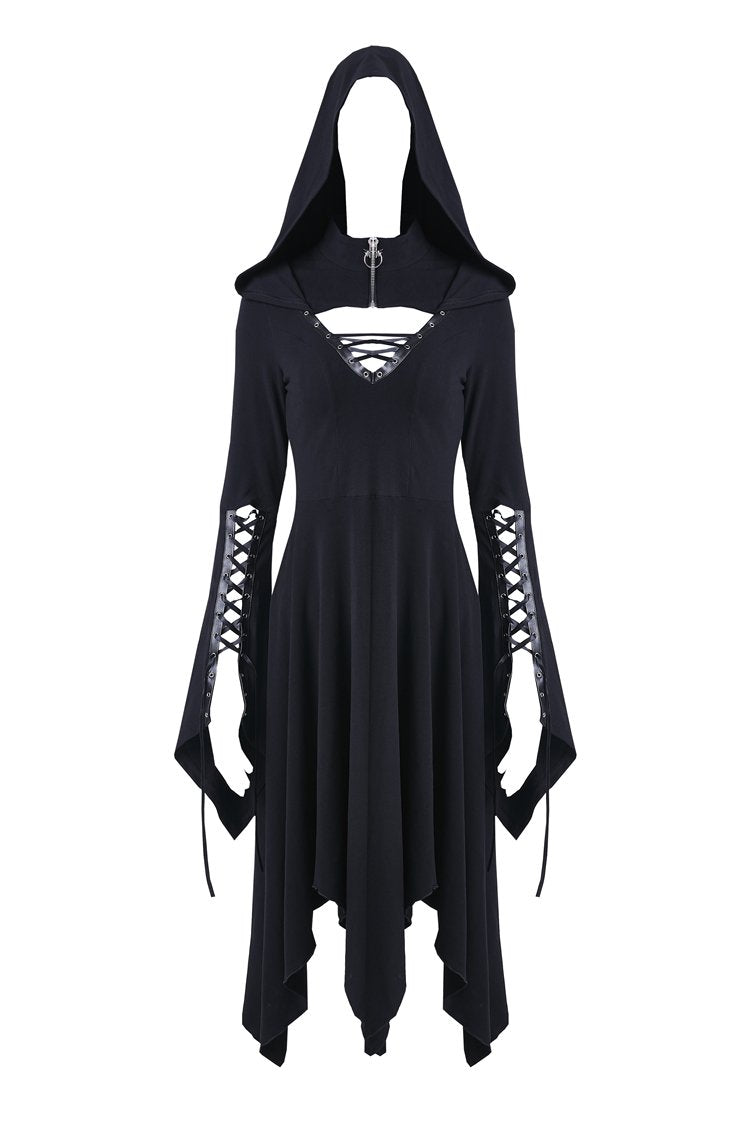 Gothic lace-up bust and sleeve hooded dress DW220 DARK IN LOVE Gothic lace-up bust and sleeve hooded dress DW220 DARK IN LOVE