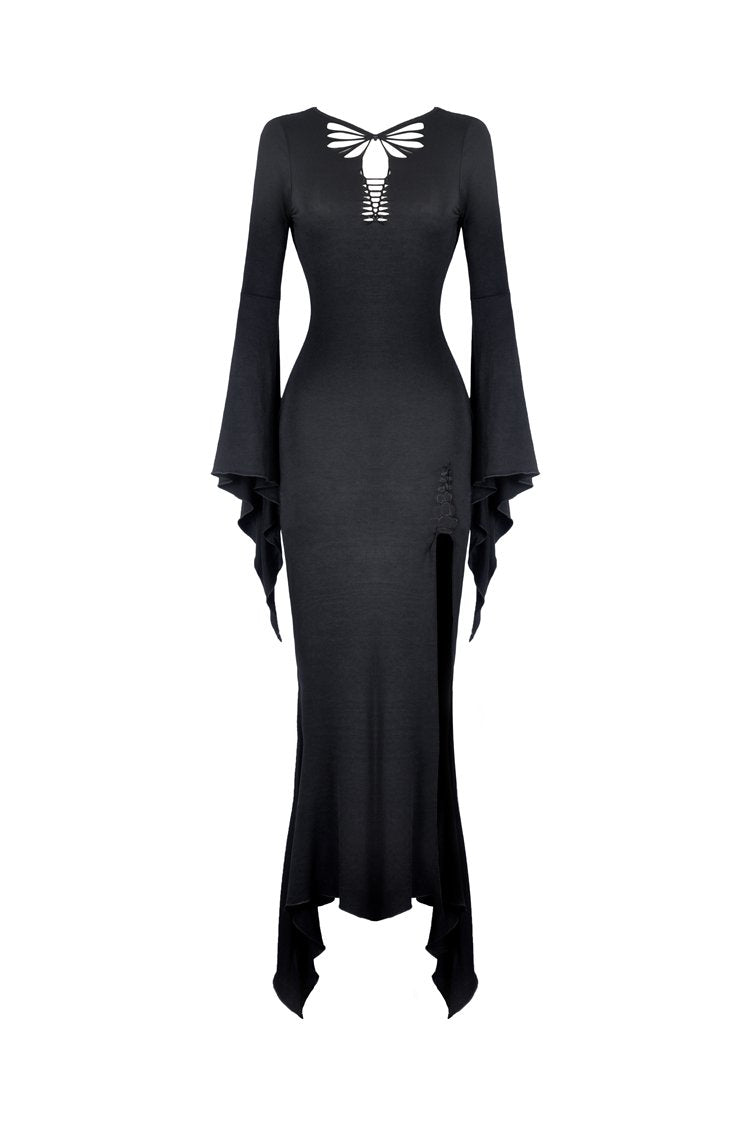 Gothic slashed maxi tight dress DW332 – DARK IN LOVE