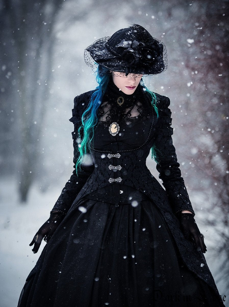 Gothic floor-length cocktail gown jacket coat JW091 – DARK IN LOVE