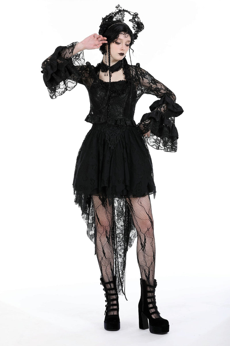 Gothic sexy lace petal sleeve tops TW570 – DARK IN LOVE
