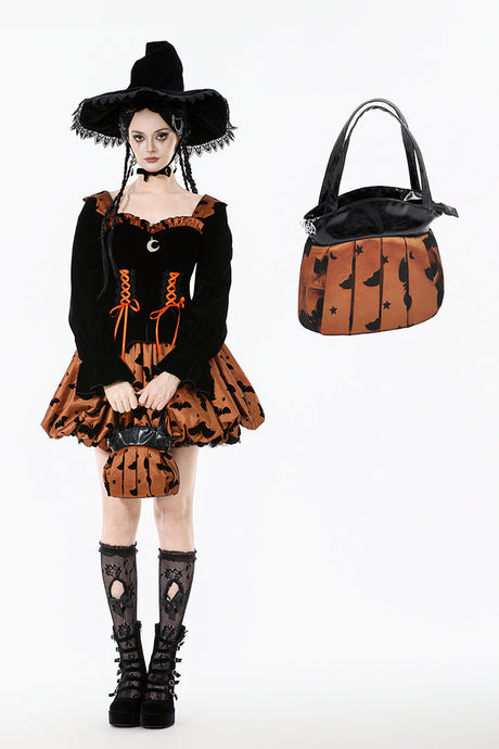 Halloween Bat & Pumpkin-Inspired Handbag ABG014