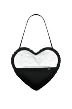 Load image into Gallery viewer, Lolita Black &amp; White Bow Heart Bag ABG015