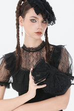 Load image into Gallery viewer, Black Lace Bow Mini Handbag ABG016 - Gothlolibeauty