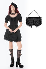 Load image into Gallery viewer, Black Lace Bow Mini Handbag ABG016 - Gothlolibeauty