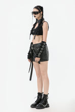 Load image into Gallery viewer, Punk Batwing Leather Choker with O-Ring and Star Drop ACK152