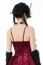 Load image into Gallery viewer, Fallen Prayer｜Gothic Red Gem Cross Lace Choker ACK153