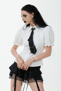 Punk Grommet Chain-Link Neck Tie ACK157