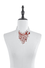 Load image into Gallery viewer, Gothic Blood Red Pearl Floral Necklace ACK159