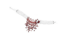 Load image into Gallery viewer, Gothic Blood Red Pearl Floral Necklace ACK159
