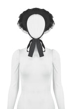Load image into Gallery viewer, Gothic Playful Sun Hat with Pleated Rose Trim and Bow Detail ACP011