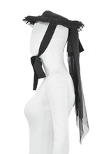 Load image into Gallery viewer, Gothic Playful Sun Hat with Pleated Rose Trim and Bow Detail ACP011