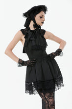 Load image into Gallery viewer, Gothic Playful Sun Hat with Pleated Rose Trim and Bow Detail ACP011