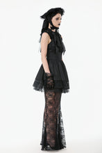 Load image into Gallery viewer, Gothic Playful Sun Hat with Pleated Rose Trim and Bow Detail ACP011