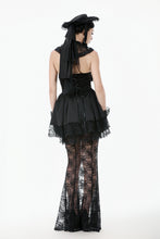 Load image into Gallery viewer, Gothic Playful Sun Hat with Pleated Rose Trim and Bow Detail ACP011