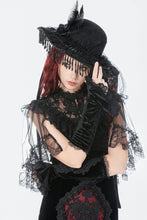 Load image into Gallery viewer, Vintage Lace Feather Mini Hat ACP015 - Gothlolibeauty