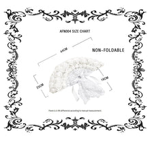 Load image into Gallery viewer, Elegant White Gothic Rose Lace Fan｜Non-foldable AFN004