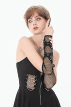 Load image into Gallery viewer, Punk Mesh Hollow Chain Decor Gloves AGL028 - Gothlolibeauty