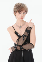Load image into Gallery viewer, Punk Mesh Hollow Chain Decor Gloves AGL028 - Gothlolibeauty
