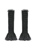 Load image into Gallery viewer, Gothic Velvet Lace Embroidered Gloves AGL030 - Gothlolibeauty