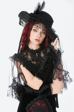Load image into Gallery viewer, Gothic Velvet Lace Embroidered Gloves AGL030 - Gothlolibeauty