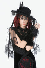 Load image into Gallery viewer, Gothic Velvet Lace Embroidered Gloves AGL030 - Gothlolibeauty